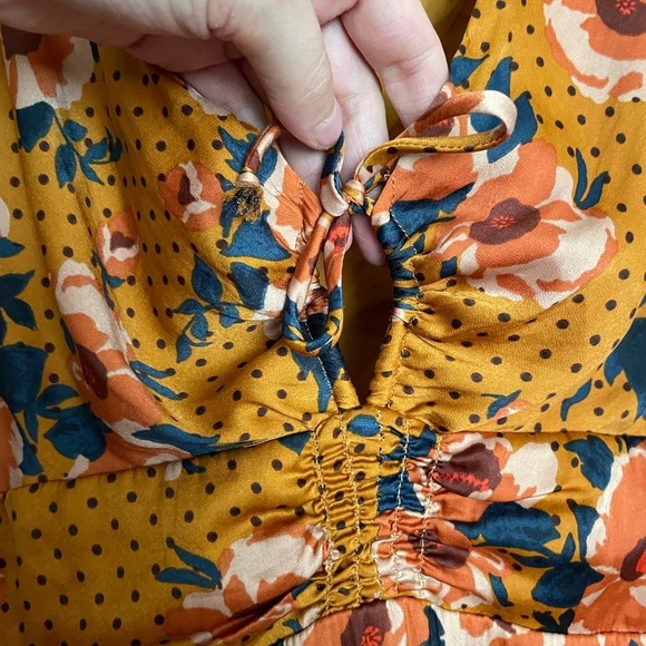 Free People Morning Light Mini Dress in Yellow Size 6 - Picture 7 of 11